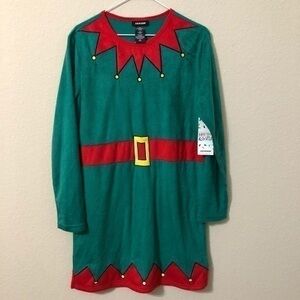 Joe Boxer Christmas Nightgown Elf Pajamas Santa’s Helper PJs Holiday Dress NWT